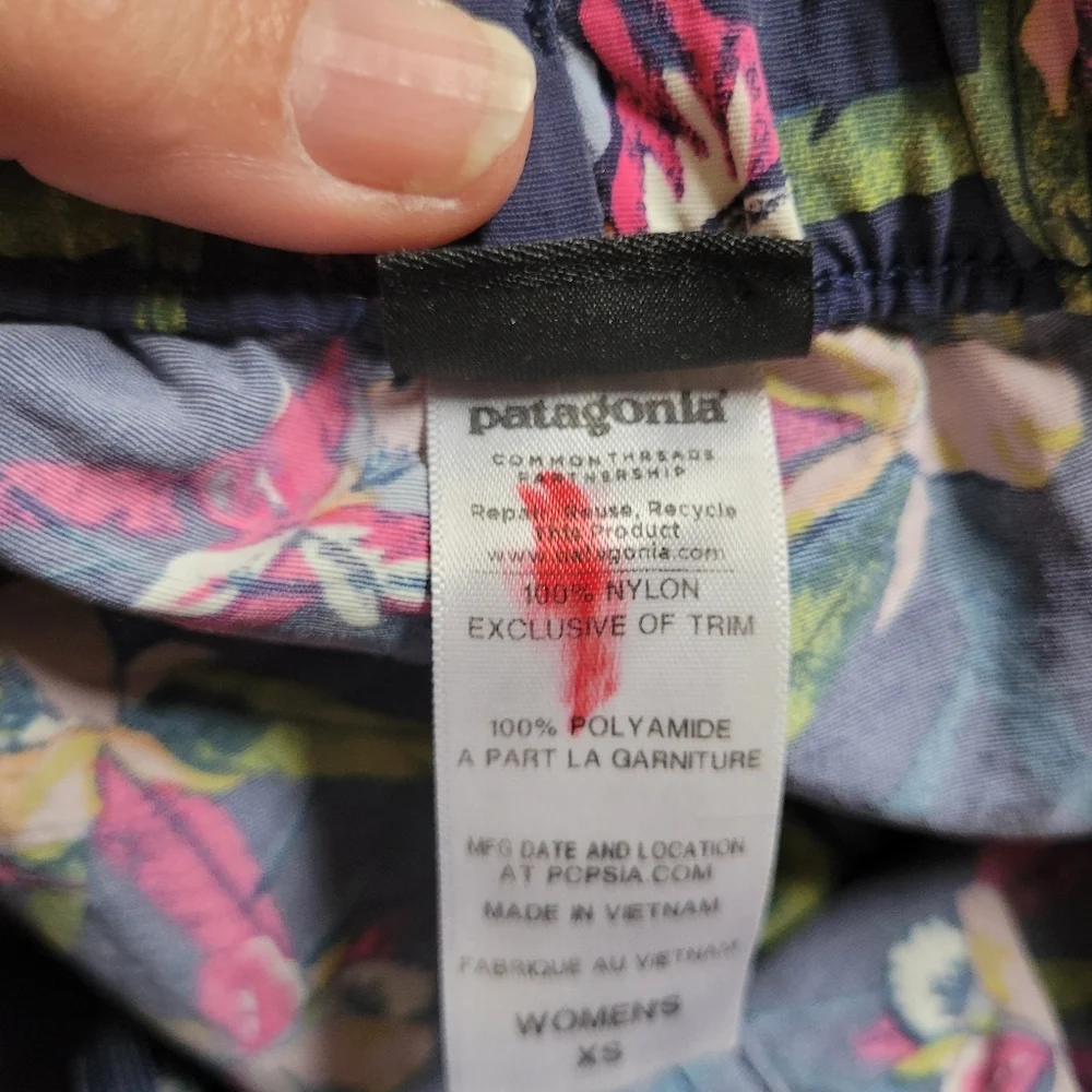 Patagonia Navy Floral Women's Athletic Shorts